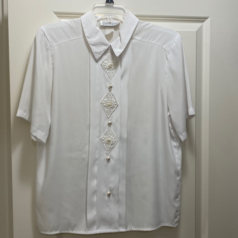 Impressions Vintage white Blouse